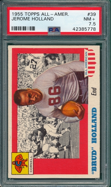 1955 Topps All American #39 Jerome Holland PSA 7.5