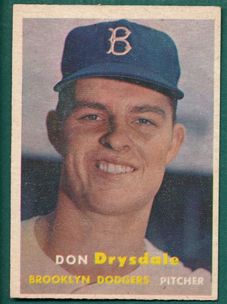 1957 Topps #18 Don Drysdale *Rookie*