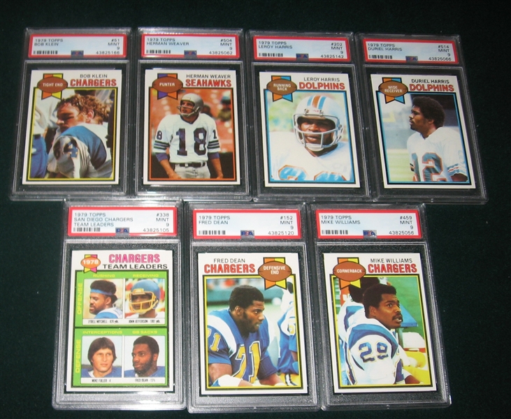 1979 Topps FB Lot of (11) W/ Fouts & Branch PSA 9 *MINT*