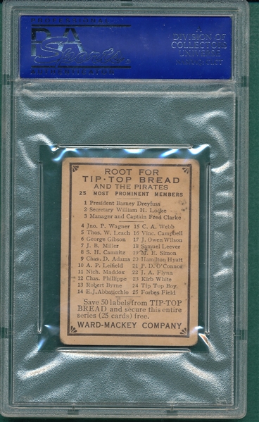 1910 Tip Top Bread Ham Hyatt PSA 3