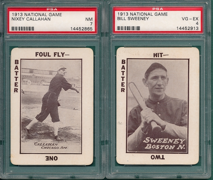 1913 National Game Callahan & Sweeney, Lot of (2), PSA