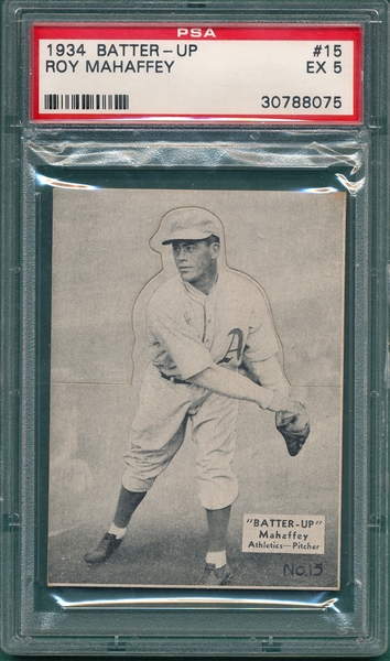 1934-36 Batter-Up #15 Roy Mahaffey PSA 5