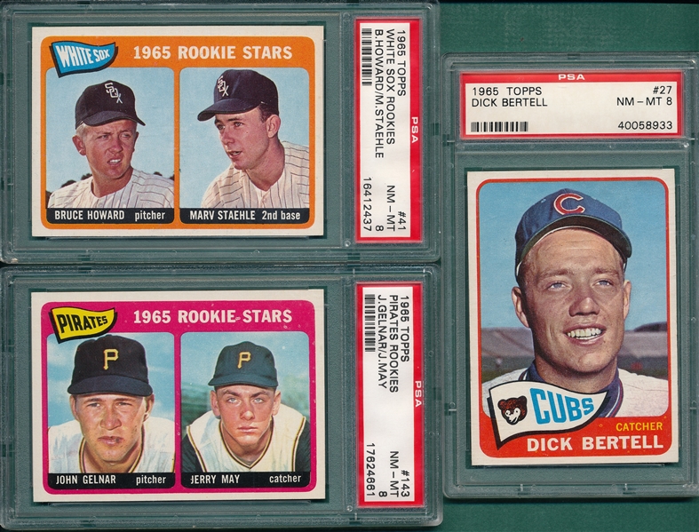 1965 Topps Lot of (7) W/ #143 Pirates Rookies PSA 8