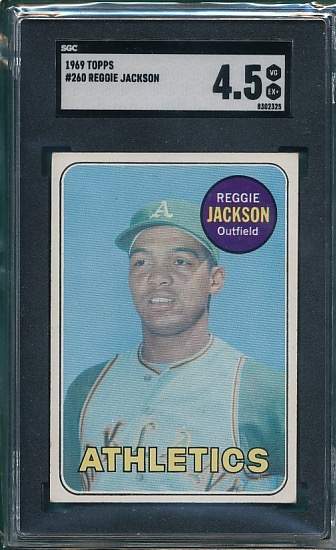 1969 Topps #260 Reggie Jackson SGC 4.5 *Rookie*