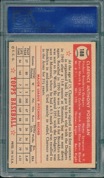1952 Topps #188 Clarence Podbielan PSA 6