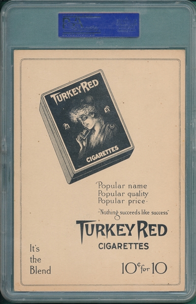 1910-1911 T3 Boss Schmidt Turkey Red Cigarettes PSA 5 (MK) *Ad Back*