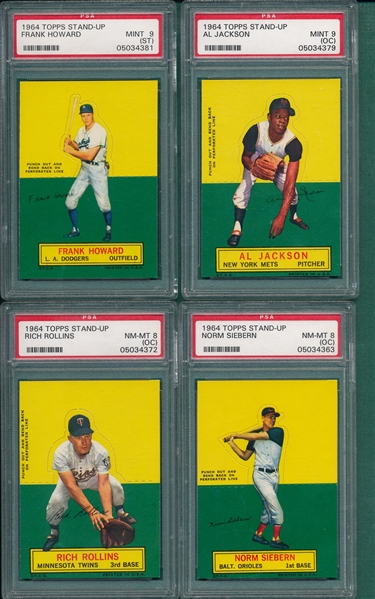 1964 Topps Stand-Up Lot of (4) W/ Howard PSA