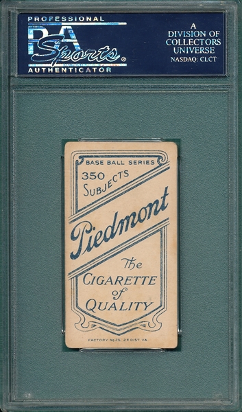 1909-1911 T206 McIntyre, Chicago & Boston, Piedmont Cigarettes PSA 3.5