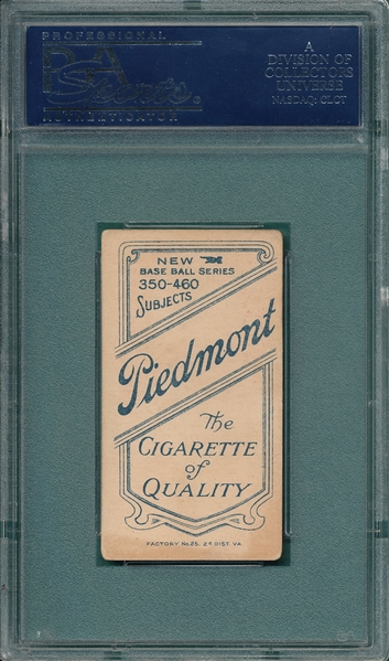 1909-1911 T206 Schlei, Portrait, Piedmont Cigarettes PSA 3