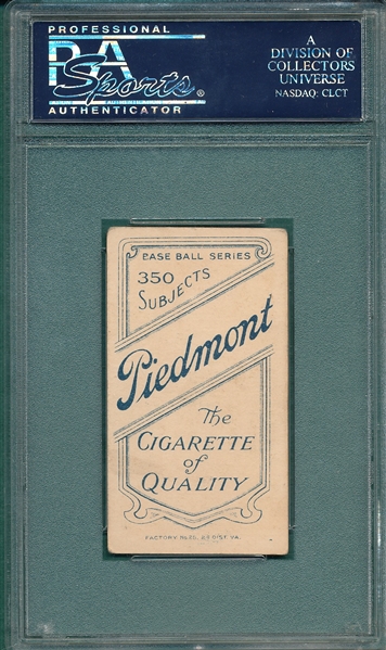 1909-1911 T206 Rhoades, Hands At Chest, Piedmont Cigarettes PSA 3