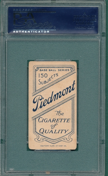 1909-1911 T206 Jordan, Portrait, Piedmont Cigarettes PSA 3