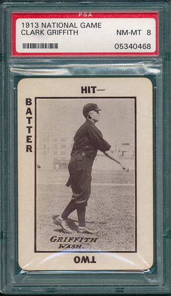 1913 National Game Clark Griffith PSA 8