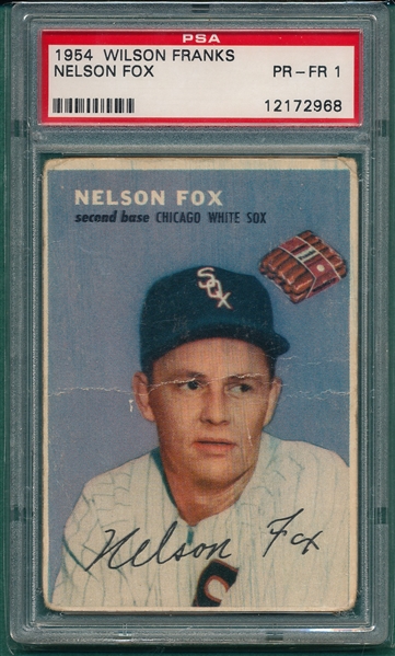 1954 Wilson Franks Nelson Fox PSA 1