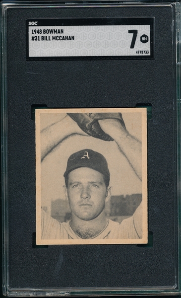 1948 Bowman #31 Bill McCahan SGC 7