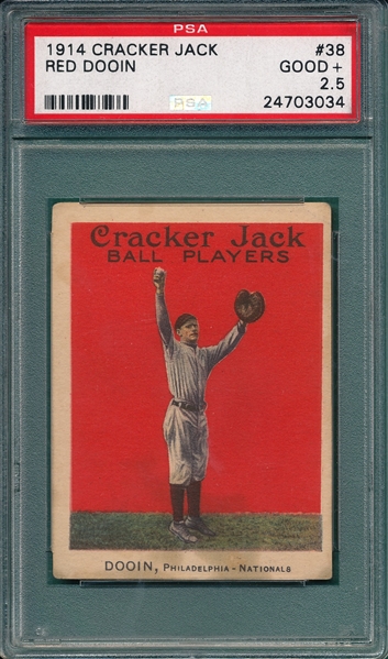 1914 Cracker Jack #38 Red Dooin PSA 2.5