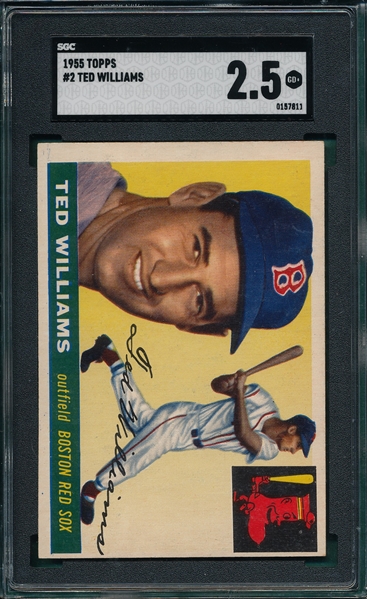 1955 Topps #2 Ted Williams SGC 2.5