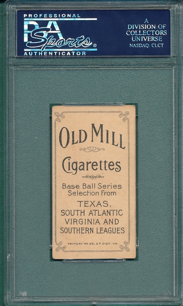 1909-1911 T206 Thornton Old Mill Cigarettes PSA 5 *Southern League*