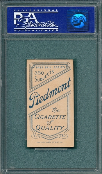 1909-1911 T206 Fritz Piedmont Cigarettes PSA 5 *Southern League*