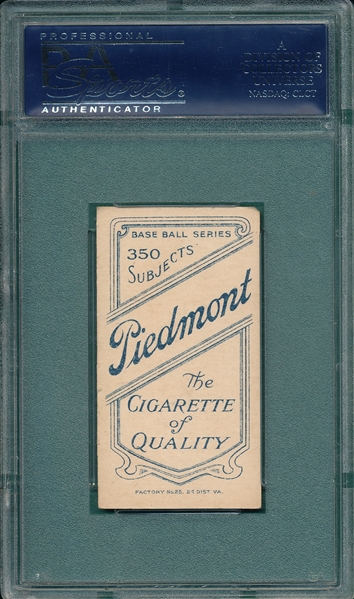 1909-1911 T206 Hooker Piedmont Cigarettes PSA 5 *Southern League*