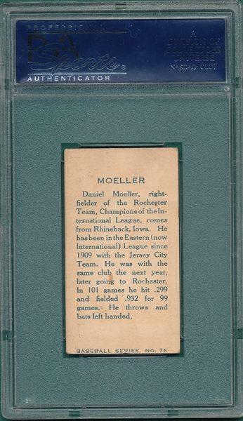 1912 C-46 #76 Daniel Moeller Imperial Tobacco PSA 3