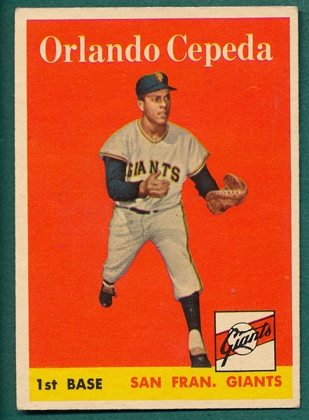 1958 Topps #343 Orlando Cepeda *Rookie*
