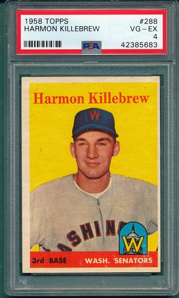 1958 Topps #288 Harmon Killebrew PSA 4