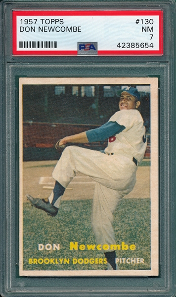 1957 Topps #130 Don Newcombe PSA 7