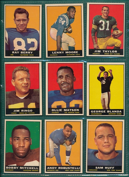 1961 Topps FB Lot of (110) W/ Ray Berry