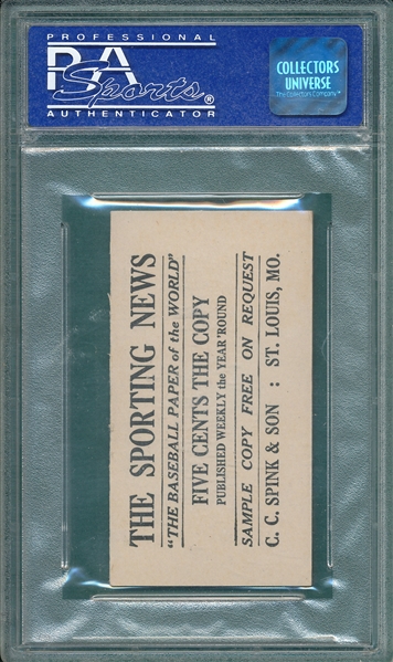 1916 M101-4 #58 Ray Fisher Sporting News PSA 8 *None Higher*