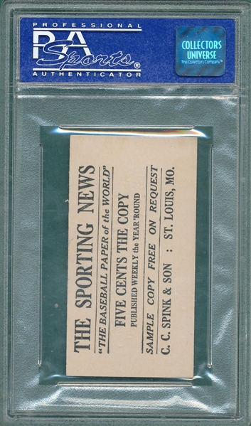 1916 M101-4 #33 Tom Clarke Sporting News PSA 8