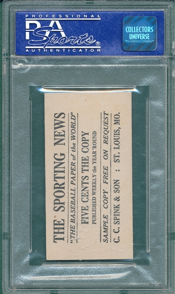 1916 M101-4 #117 Jack McInnis Sporting News PSA 8 *Highest Graded*