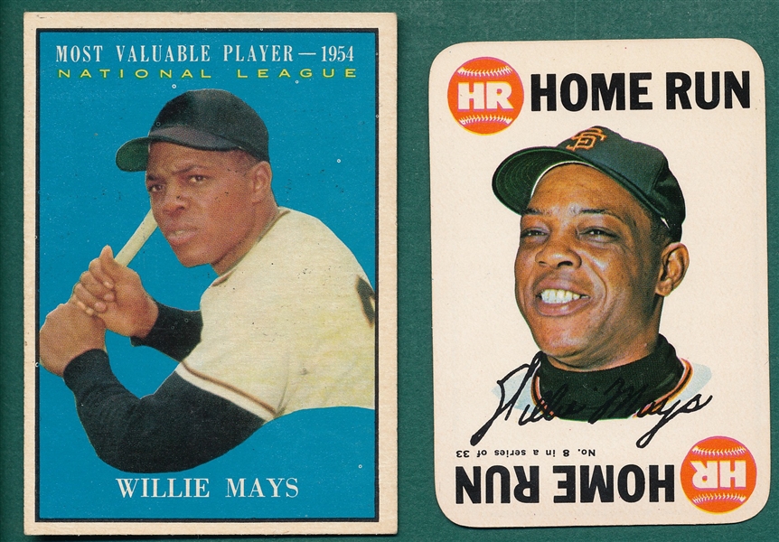 1961/68 Topps Willie Mays, Lot of (2)