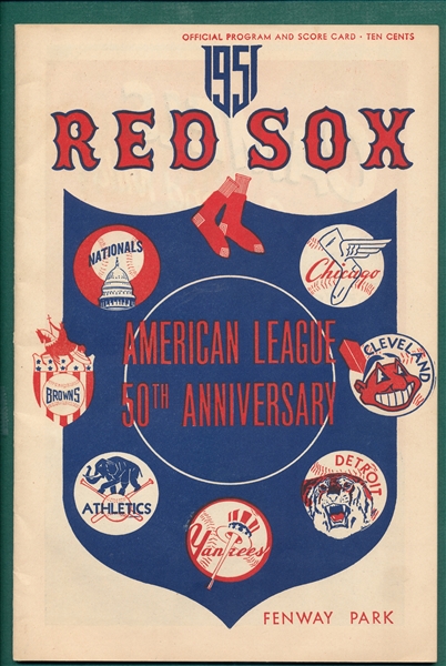 1951 Red Sox Program