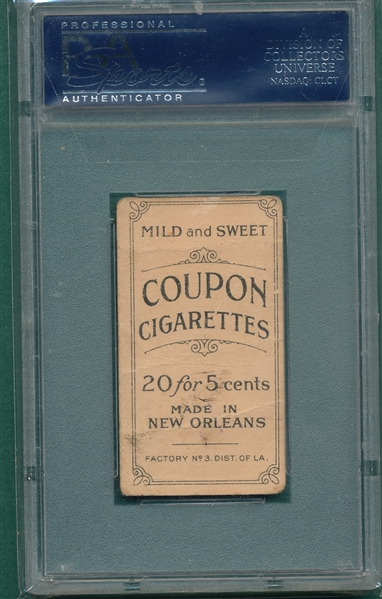 1914 T213-2 Walter Johnson Coupon Cigarettes PSA 1