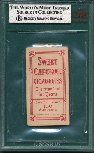 1909-1911 T206 Brown, M., Sweet Caporal Cigarettes BVG 1.5