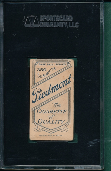 1909-1911 T206 King, Frank, Piedmont Cigarettes SGC 40 *Southern League*