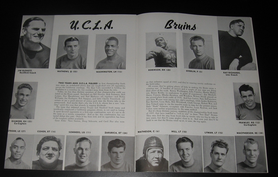 1939 UCLA Football Lot of (3) Programs W/ Jackie Robinson