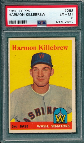 1958 Topps #288 Harmon Killebrew PSA 6 