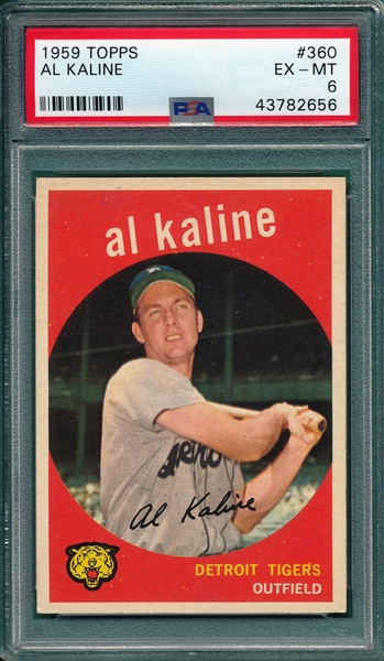 1959 Topps #360 Al Kaline PSA 6