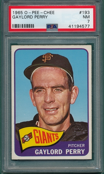 1965 O-Pee-Chee #193 Gaylord Perry PSA 7