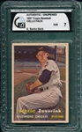 1957 Topps Unopened Cello Pack W/ Banks On Back GAI 7