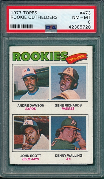 1977 Topps #473 Dawson PSA 8 *Rookie*