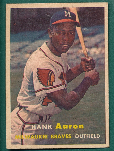 1957 Topps #20 Hank Aaron