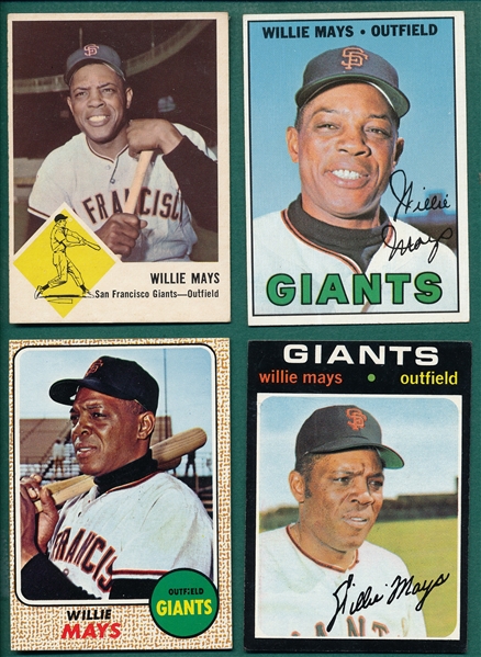 1963-71 Lot of (4) Wille Mays