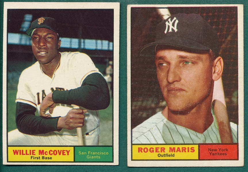 1961 Topps #2 Maris & #517 McCovey, Lot of (2)