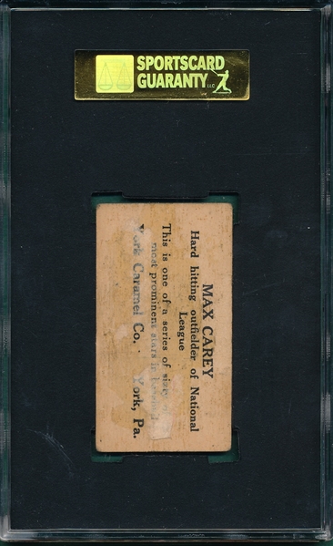1927 E210 #32 Max Carey York Caramels SGC 10