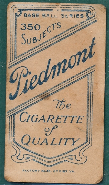 1909-1911 T206 Doc Adkins Piedmont Cigarettes