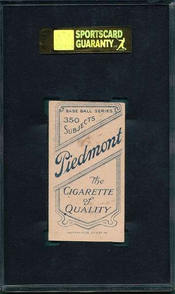 1909-1911 T206 Speaker Piedmont Cigarettes SGC 50