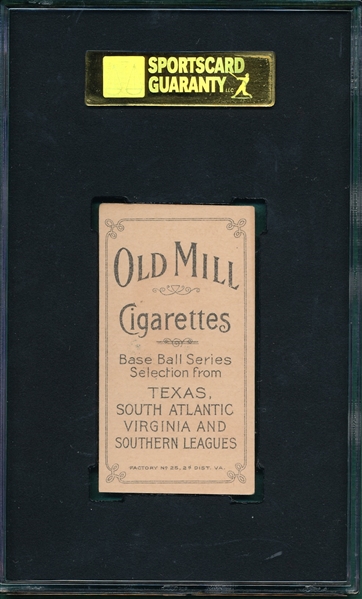 1909-1911 T206 Otey Old Mill Cigarettes SGC 60 *Southern League*
