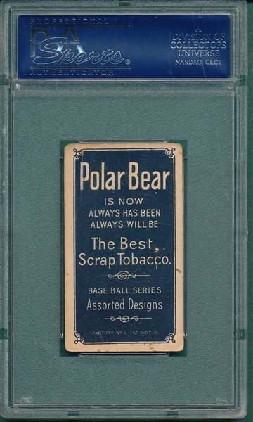 1909-1911 T206 Doyle, Joe, Polar Bear PSA 3